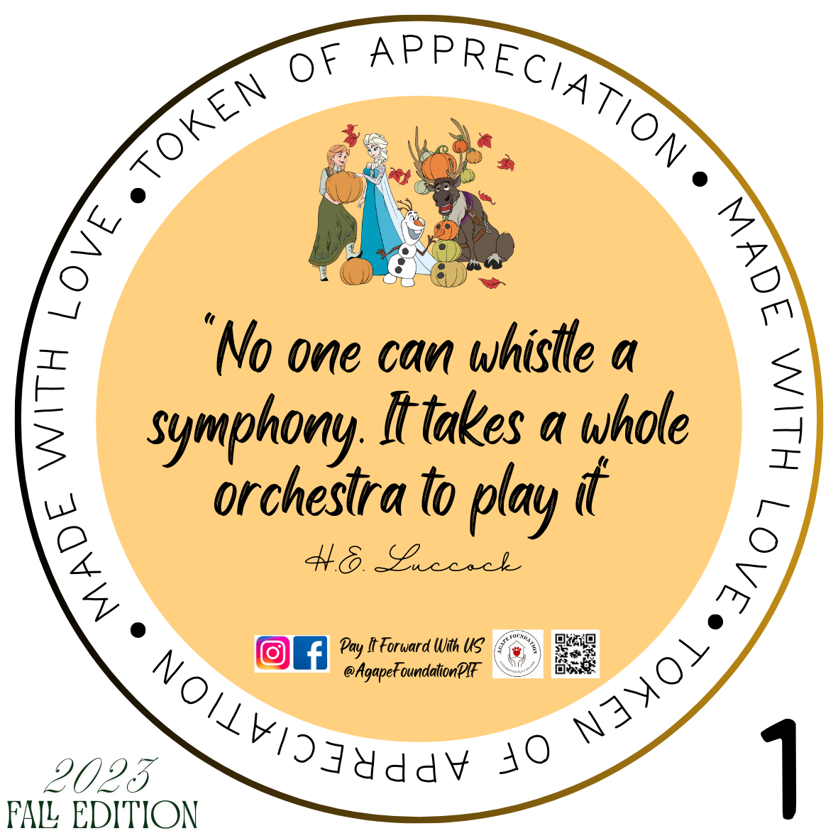 Agape Tokens and 'PRECIATION PLATES