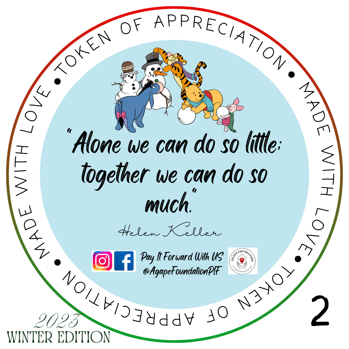 Agape Tokens and 'PRECIATION PLATES